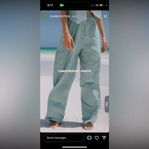 DAILY DRILLS Teal linen Set